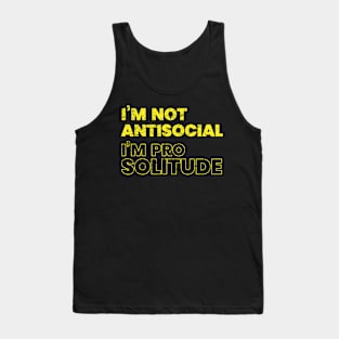 Funny Introverts Pro Solitude Tank Top